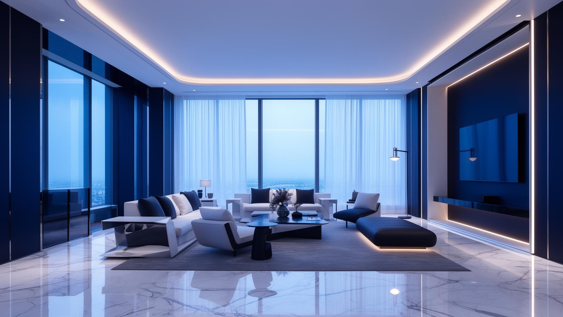 Modern luxury living room cleaned by OSO